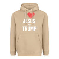 Mushroom I Love Jesus And Trump Republican Conservative Gift Heavyweight Hoodie - trangStudio