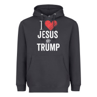 I Love Jesus And Trump Republican Conservative Gift Heavyweight Hoodie | Teevron