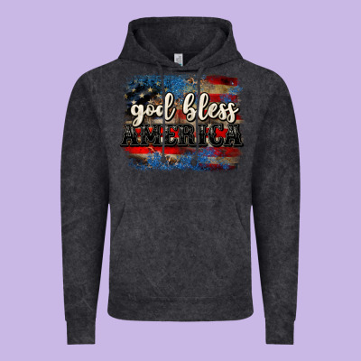 God Bless America  4th Of July Vintage Hoodie Designed By Cowgirlartshop