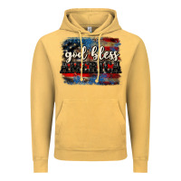 Vintage Mustard God bless America  4th of July Vintage Hoodie - CowGirlArtShop