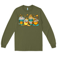 Army Green honey bee coffee cups Long Sleeve Tee - OliviaCreatesArt