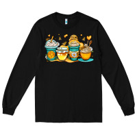 Black honey bee coffee cups Long Sleeve Tee - OliviaCreatesArt