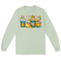 Matcha honey bee coffee cups Long Sleeve Tee - OliviaCreatesArt