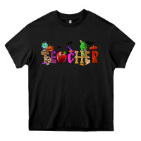 Black Halloween Teacher Heavy Core Tee - RanaPortraitStore