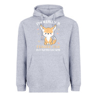 Heather Grey i'm really a fennec fox in a human costume funny gift t shirt Heavyweight Hoodie - trangStudio