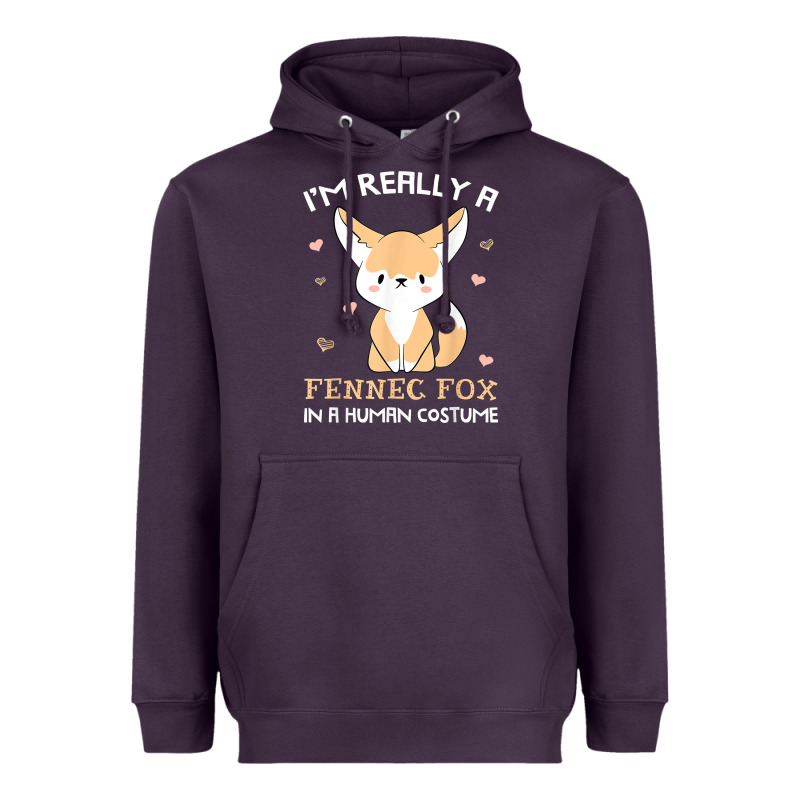 I'm Really A Fennec Fox In A Human Costume Funny Gift T Shirt Heavyweight Hoodie by trangStudio | Teevron