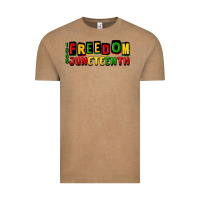 Vintage Coffee freedom juneteenth Vintage Tee - CowGirlArtShop