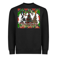 Black merry Christmas Heavyweight Sweatshirt - CowhideDigitalArt
