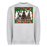 Heather Grey merry Christmas Heavyweight Sweatshirt - CowhideDigitalArt