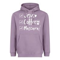 Lavender Checklist Jesus Coffee Mascara Heavyweight Hoodie - trangStudio