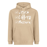 Mushroom Checklist Jesus Coffee Mascara Heavyweight Hoodie - trangStudio
