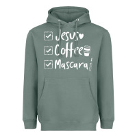 Sage Checklist Jesus Coffee Mascara Heavyweight Hoodie - trangStudio