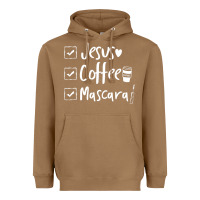 Toasted Coconut Checklist Jesus Coffee Mascara Heavyweight Hoodie - trangStudio