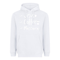 White Checklist Jesus Coffee Mascara Heavyweight Hoodie - trangStudio