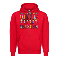 Red i love my job for all the little reasons Zipper Hoodie - Artiststas