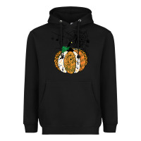 Black halloween pumpkin music symbols music teacher halloween t shirt copy Heavyweight Hoodie - trangStudio