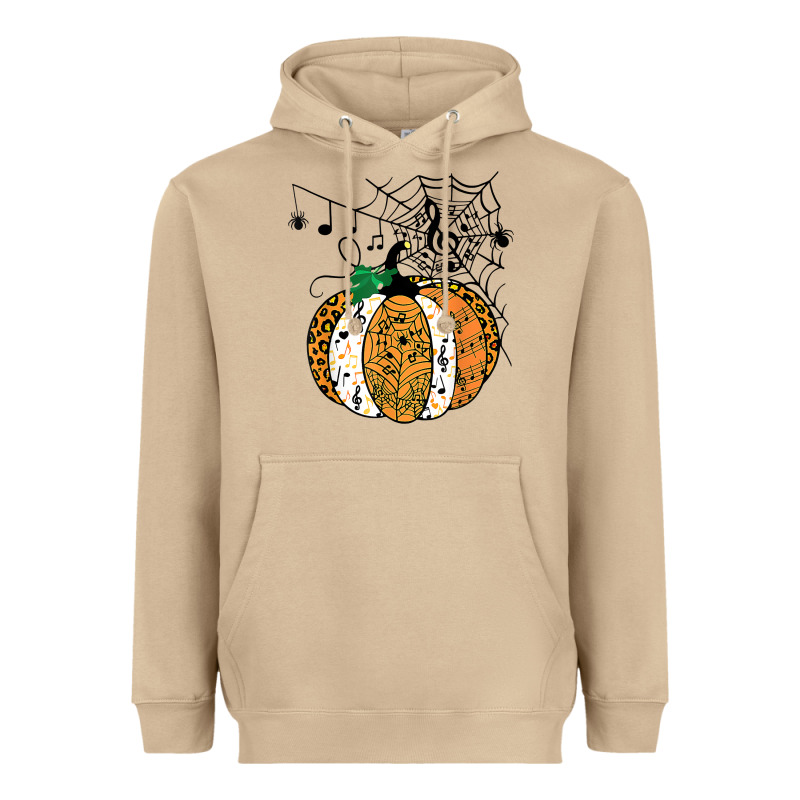 Halloween Pumpkin Music Symbols Music Teacher Halloween T Shirt Copy Heavyweight Hoodie by trangStudio | Teevron