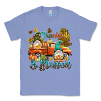 Colony Blue Fall Thankful and blessed Classic Tee - NancyCooperArtShop