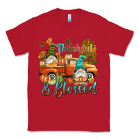 Red Fall Thankful and blessed Classic Tee - NancyCooperArtShop