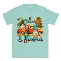 Seafoam Fall Thankful and blessed Classic Tee - NancyCooperArtShop