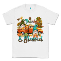White Fall Thankful and blessed Classic Tee - NancyCooperArtShop