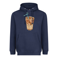 Navy iced latte Heavyweight Hoodie - BarkalooDesign