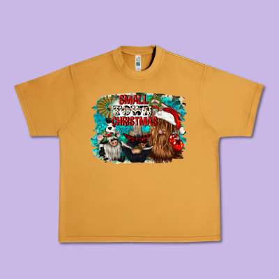 Small Town Christmas Urban Heavy Tee Designed By Cowgirlartshop