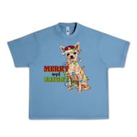 Pebble Blue merry and bright chihuahua Urban Heavy Tee - RanaPortraitStore