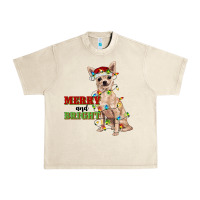 Merry And Bright Chihuahua Urban Heavy Tee | Teevron