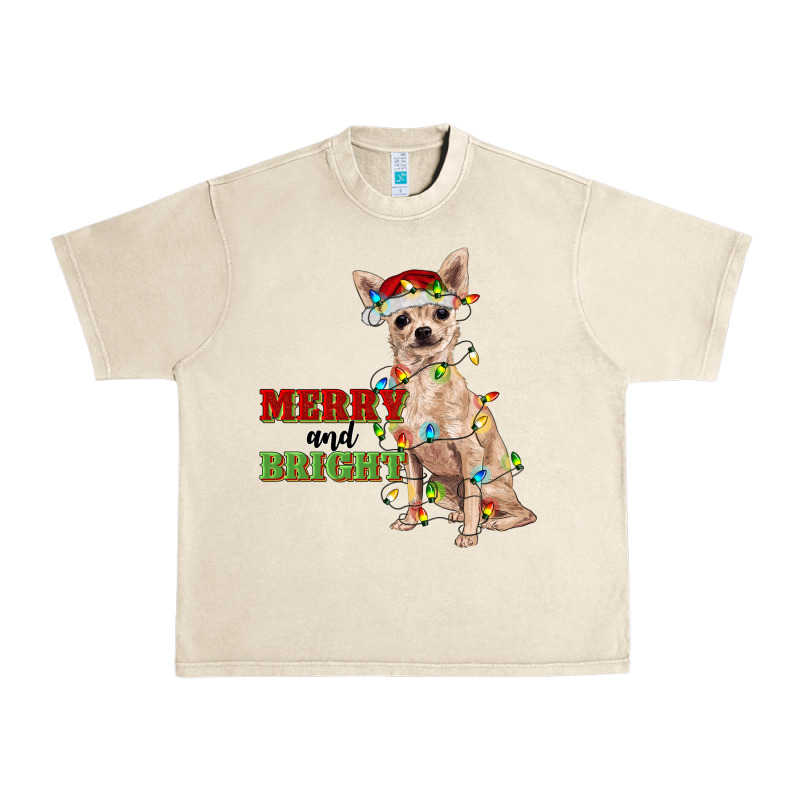 Merry And Bright Chihuahua Urban Heavy Tee by RanaPortraitStore | Teevron