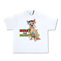 White merry and bright chihuahua Urban Heavy Tee - RanaPortraitStore