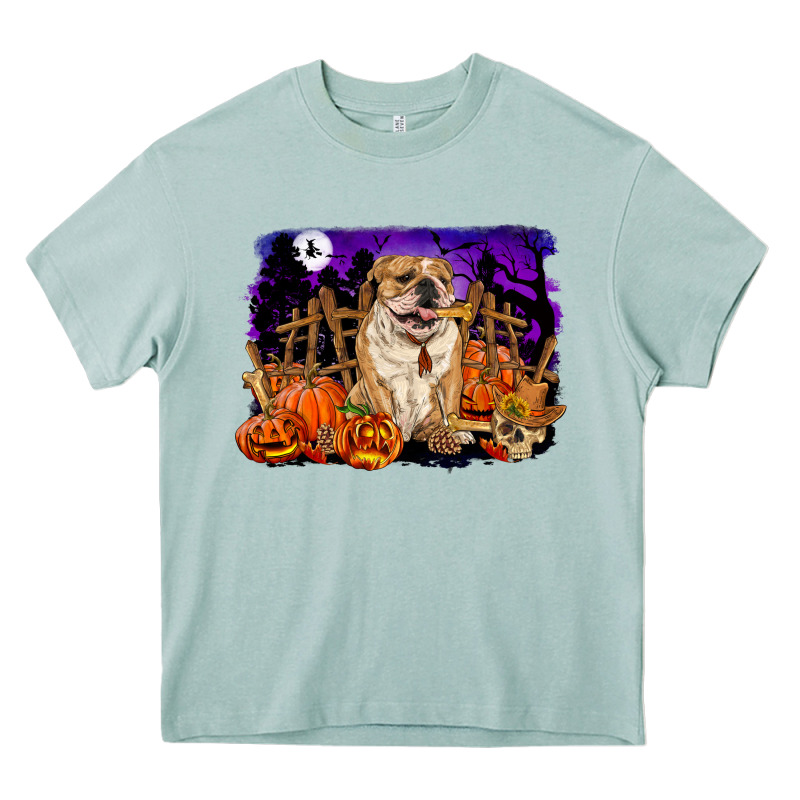 Halloween English Bulldog Heavy Core Tee by RanaPortraitStore | Teevron