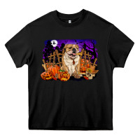 Black Halloween english bulldog Heavy Core Tee - RanaPortraitStore