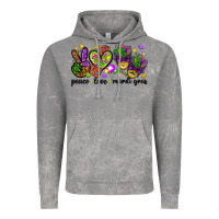 Cloud Rock Peace Love Mardi Gras Vintage Hoodie - HowdyJamesFarm