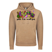 Vintage Coffee Peace Love Mardi Gras Vintage Hoodie - HowdyJamesFarm