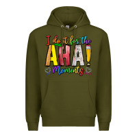 Army Green IDiot Of The Aha Moments Premium Hoodie - CowhideDigitalArt
