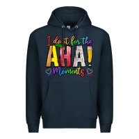 Navy IDiot Of The Aha Moments Premium Hoodie - CowhideDigitalArt
