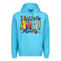 Ocean Blue IDiot Of The Aha Moments Premium Hoodie - CowhideDigitalArt