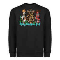 Black merry christmas y'all christmas trees Heavyweight Sweatshirt - CowhideDigitalArt