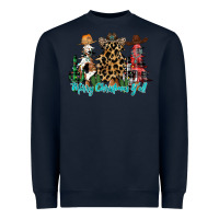 Navy merry christmas y'all christmas trees Heavyweight Sweatshirt - CowhideDigitalArt