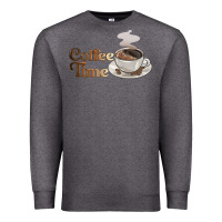 Charcoal Heather coffee time Premium Sweatshirt - BarkalooDesign