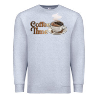Heather Grey coffee time Premium Sweatshirt - BarkalooDesign