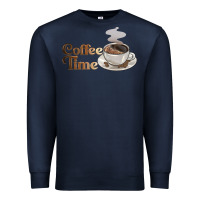 Navy coffee time Premium Sweatshirt - BarkalooDesign