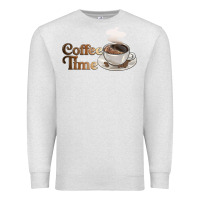 Oatmeal Heather coffee time Premium Sweatshirt - BarkalooDesign