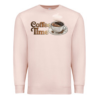 Pale Pink coffee time Premium Sweatshirt - BarkalooDesign