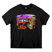 Black Halloween tractor Heavy Core Tee - RanaPortraitStore