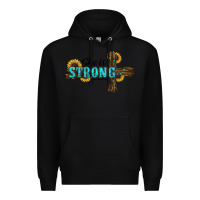 Black She Is Strong Western Cross Premium Hoodie - RanaPortraitStore