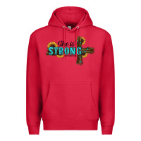 Cardinal She Is Strong Western Cross Premium Hoodie - RanaPortraitStore