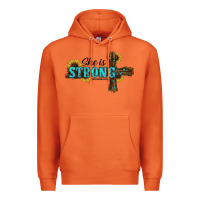 Carrot She Is Strong Western Cross Premium Hoodie - RanaPortraitStore