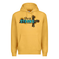 Mustard She Is Strong Western Cross Premium Hoodie - RanaPortraitStore
